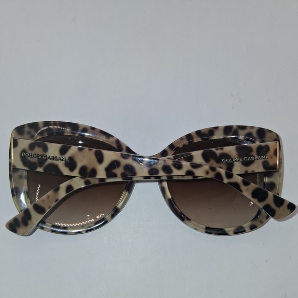 Dolce & Gabbana Accessories - Dolce & Gabbana DG4233 Leopard Print Butterfly Sunglasses Brown Gradient 2870/13
